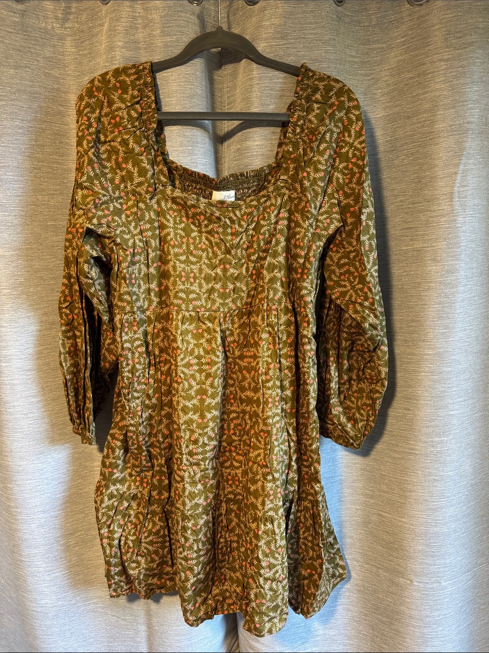 Universal Thread Olive Green Floral Mini Dress